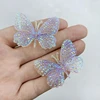 32*43mm DIY Bling Butterfly Crystal AB Resin Rhinestone Flatback Cabochon Stone DIY Wedding Decoration Crafts  -16W182 ► Photo 3/6