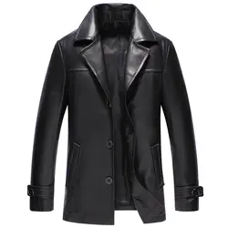 PTSLAN 2019 мужская куртка из натуральной кожи Куртки из натуральной овчины пальто костюм мотоцикл классический