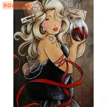 

New Arrival Full Display Diamond Painting,Fat Ladies,Fat Women,Dikke Dame,Diamond Embroidery Cartoon,Picture Beading,On