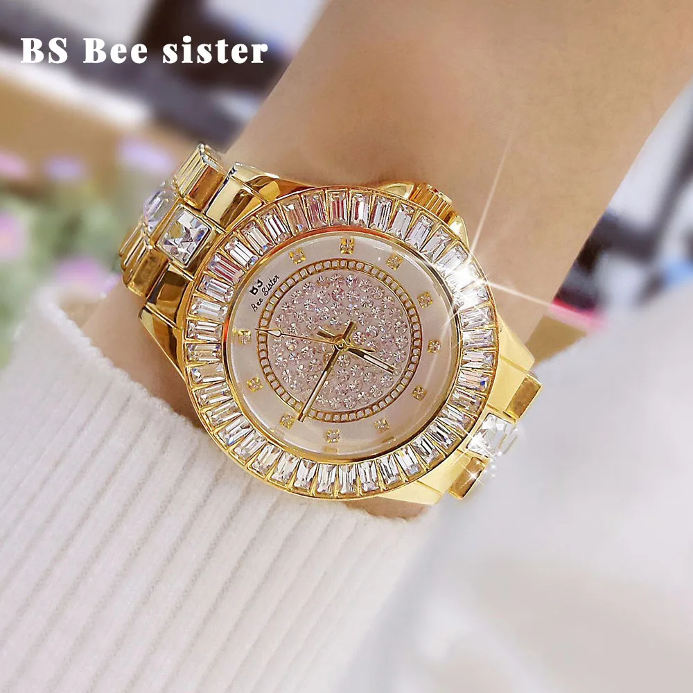 

Women Watches Luxury Brand 2020 Diamond Crystal Women Watch Gold Silver Stainless Steel Bling Wristwatch Women Montre Femme