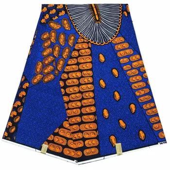 

2019 Ankara African wax prints fabric Nigeria wax wrapper 100% cotton 6 yards