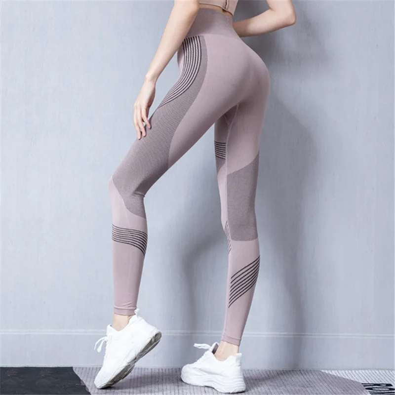 Women's Seamless Fitness Leggings Female High Waist Running Sports