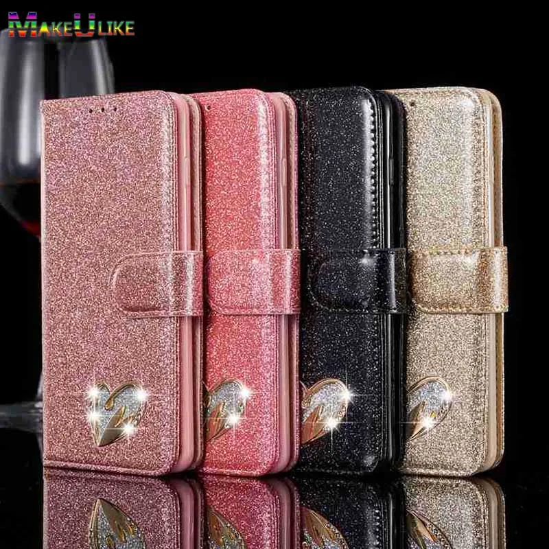 

Glitter Case For Samsung Galaxy Note 10 Plus Flip Cover Funda PU Leather Women Phone Wallet Case For Samsung Note10 10Plus Coque