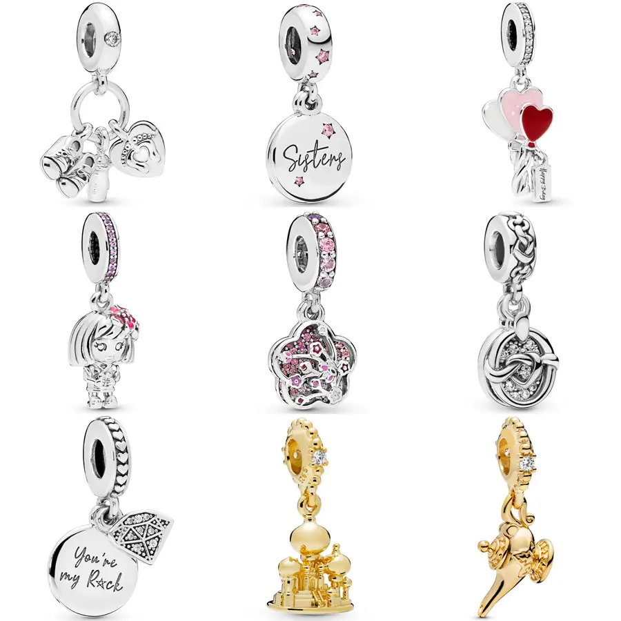 

Shine Aladdin Agrabah Castle Forever Sisters My Little Baby Pendant Beads Fit Pandora Bracelet 925 Sterling Silver Charm Jewelry