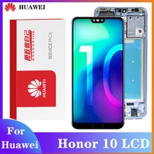 Tela lcd original para huawei honor 10 display touch screen digitador assembléia com moldura para huawei honor 10 COL-L29