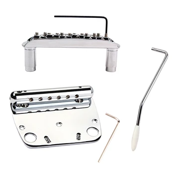 

6 String Guitar Tremolo Bridge Tailpiece Set Guitar Tremolo System Compatible with Electric Guitar