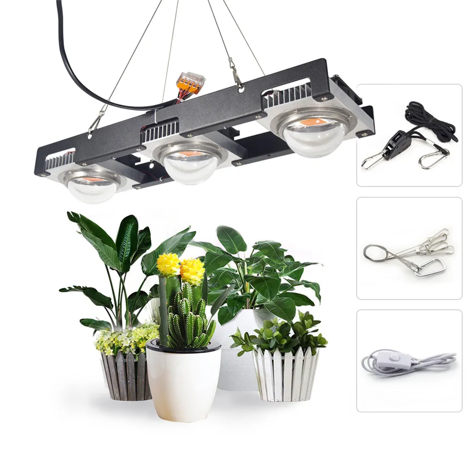 Светодиодный светильник для выращивания, полный спектр, 100 Вт, 200 Вт, 300 Вт, COB светодиодный светильник для выращивания растений, для комнатных растений, цветов, теплиц, гидропоники для выращивания палаток