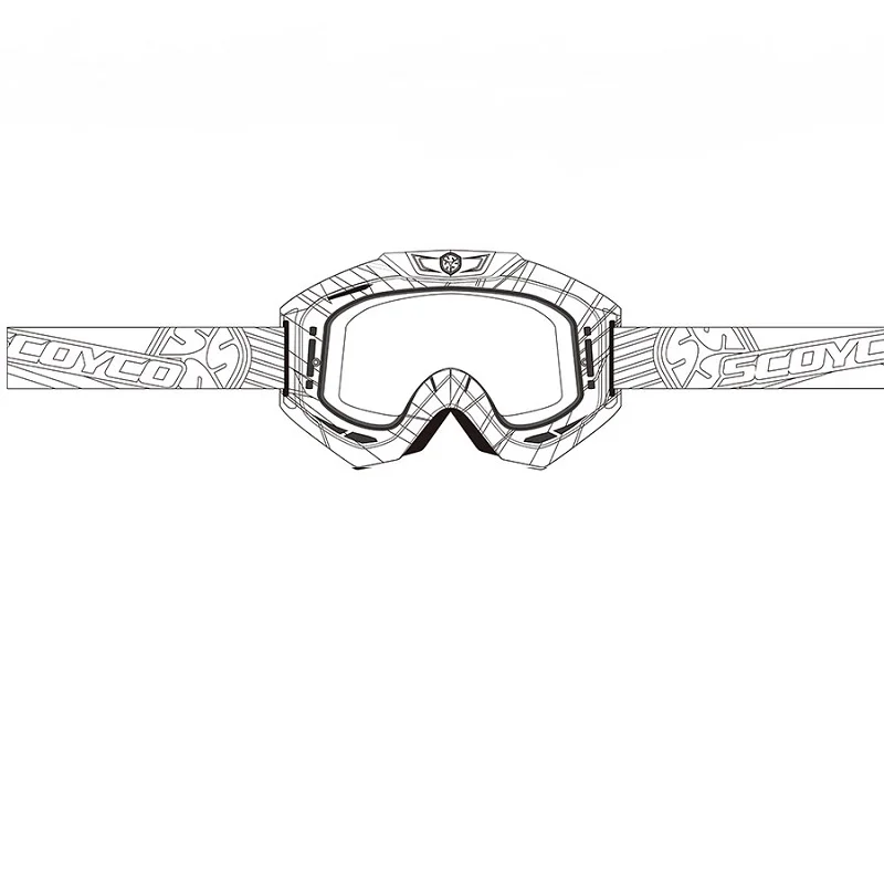 SCOYCO Fashion Motorcycle Glasses MX Glasses UV-Resistant Anti Fog Dustproof Protective Eye Glasses Anti Scratch G05