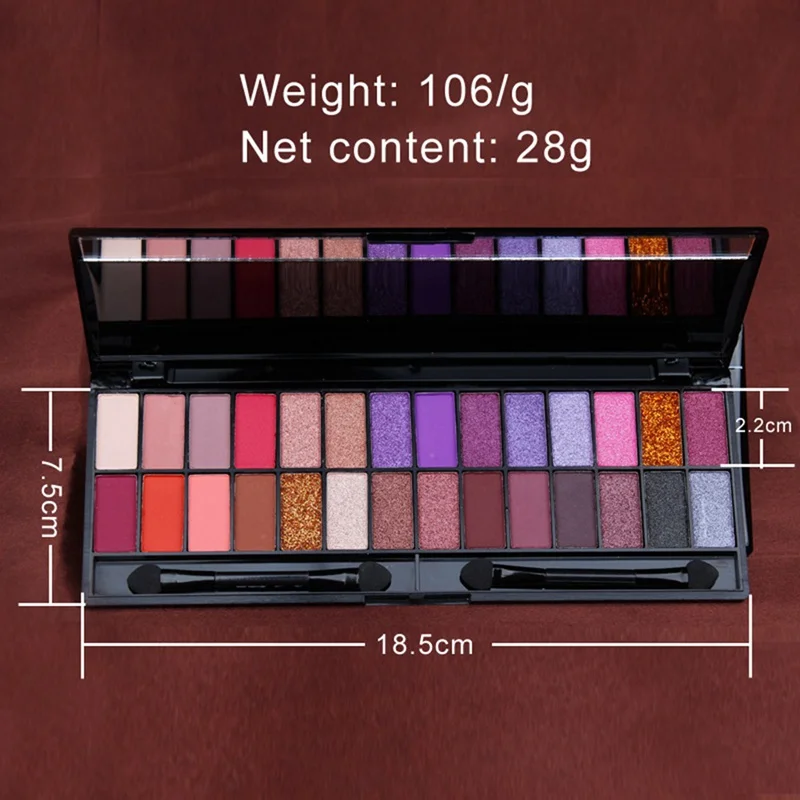 28 Colors Eyeshadow Pearl Shimmer Eye Shadow Compact Palettes Earth Warm Luminous Sets Eyeshadow Pallete