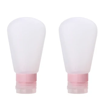 

2pcs Shampoo Travel Wash Bag Silicone Lotion Bottle Sub-Bottle Set Shower Gel Lotion Silicone Cosmetic Empty Bottle