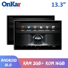 Onkar 車のヘッドレストモニター,13.3インチ画面,Android 10,2 16GB 4K 1080p,Bluetooth,FM,Miracast,Wifi,SD,HDMI,ミラーリング