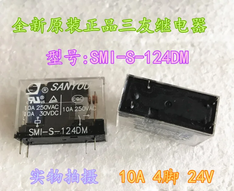 Smi-s-124dm 4-pin prawdziwy przekaźnik 10a, 24 VDC