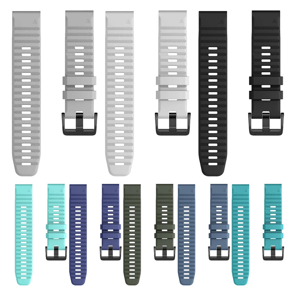 New 26mm 22mm Silicone Wrist Strap for Garmin Fenix 6X 6 Pro Band for Fenix5 5X Plus 3HR Watch Accessoris Easy fit Watchband