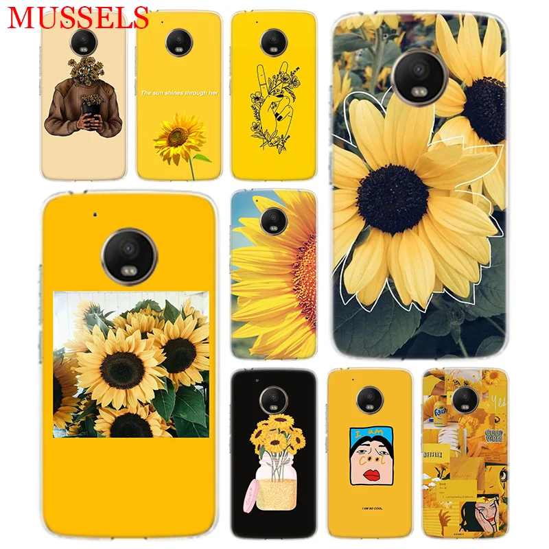 

Aesthetics Sunflower Novelty Cover Phone Case For Motorola Moto G7 G6 G5S G5 E4 Plus G4 E5 Play X4 Patterned Customized Coque
