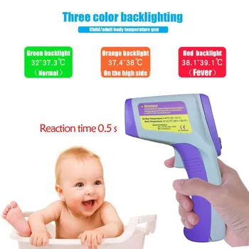 

Body Digital Laser Infrared Thermometer Non Contact Forehead Pyrometer Muti-fuction LCD Temperature Measurement For Baby Adult