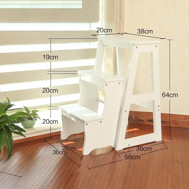 MODEL T Детский табурет для ванной комнаты Sgabelli Cucina Scaletta Legno Merdiven Stepladder Chair Escabeau - Цвет: MODEL T