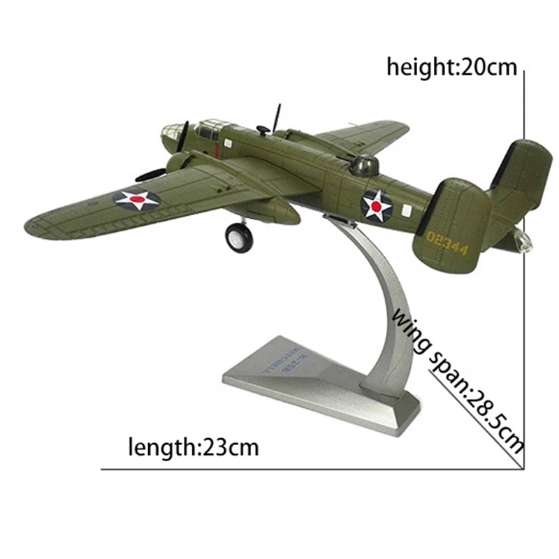 1/72 масштаб сплав бомбер B-25 Митчелл США самолет воздушного флота B25 самолет истребитель детские игрушки Детский подарок для коллекции