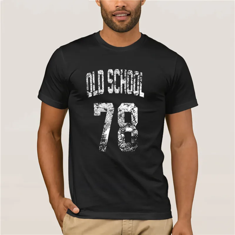 Короткие модная мужская футболка Oldschool 1978 весело гееборчества на день рождения