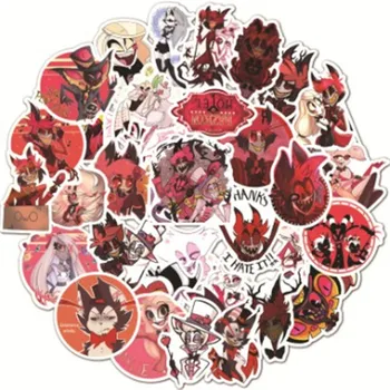 

50PS Anime Graffiti Sticker Hazbin cosplay Hotel American TV show Waterproof notebook skateboard suitcase water cup sticker