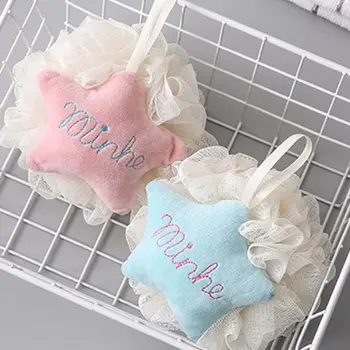 

Cartoon Plush Star Bath Ball Loofah Sponge Shower Mesh Pouf Body Scrubber Puff