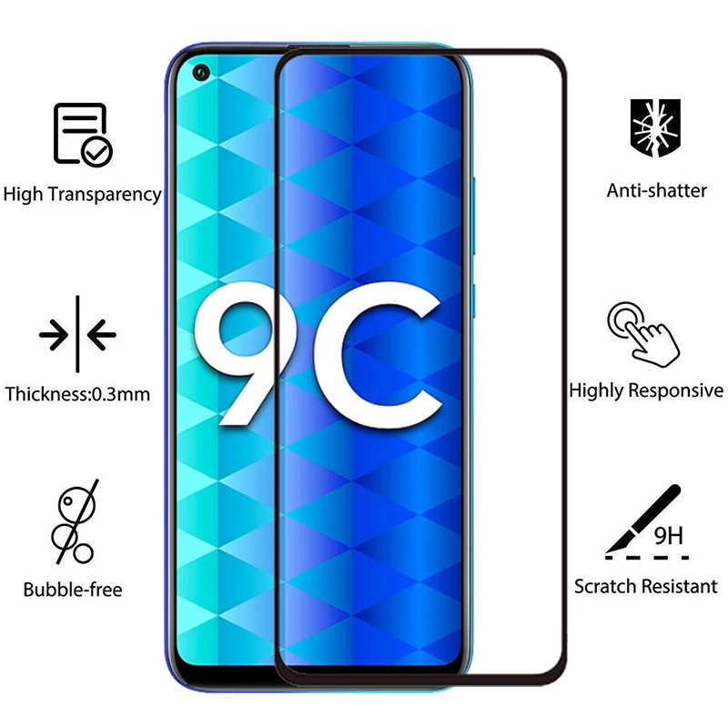 Защитное стекло для объектива камеры 2 в 1 закаленное huawei honor 9c 9s 9a 8s 8a play Защита