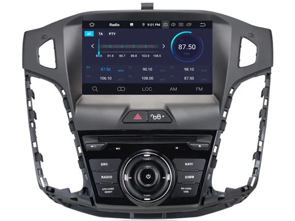 RUISO 4g+ 64g 8-Core автомобильный DVD плеер Android 9,0 для Ford Focus автомобиль мультимедийный DVD Авто Радио Стерео 1080P GPS wi-fi DVR dab obd ips
