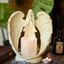 European and American Angel Wings Candlestick Home Office Desk Counter Creative Decoration Resin Decoration