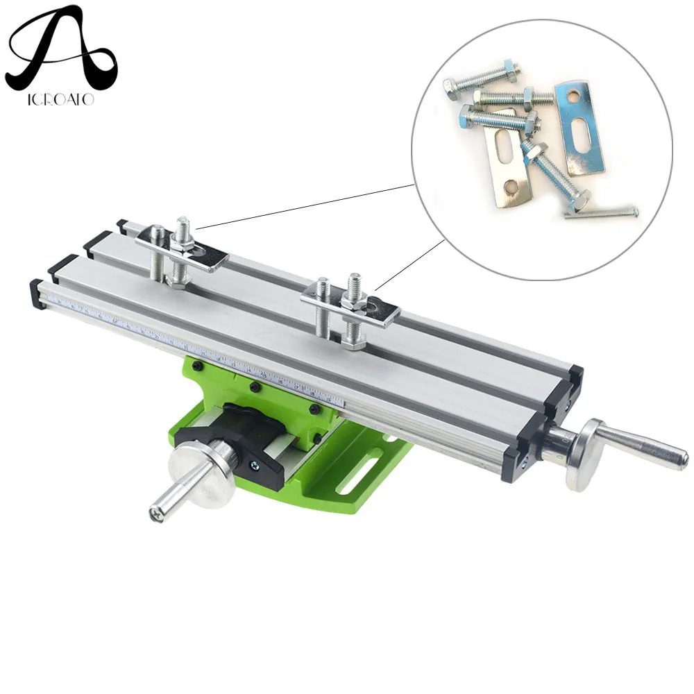 

Multifunction Precision X Y-axis Adjustment Workbench Mini Milling Machine Miller Bench Drill Vise Fixture DIY Coordinate Table