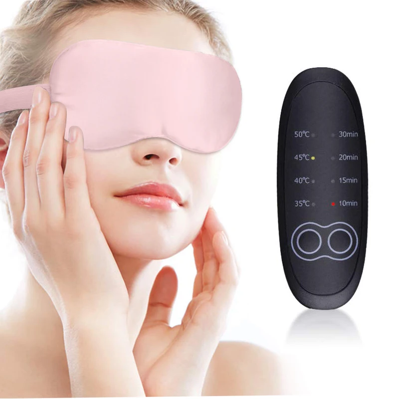 

USB Steam Eye Mask Temperature Control Heat Steam Cotton Eye Mask Dry Tired Compress Hot Pads Heating Eye Care Massage SPA