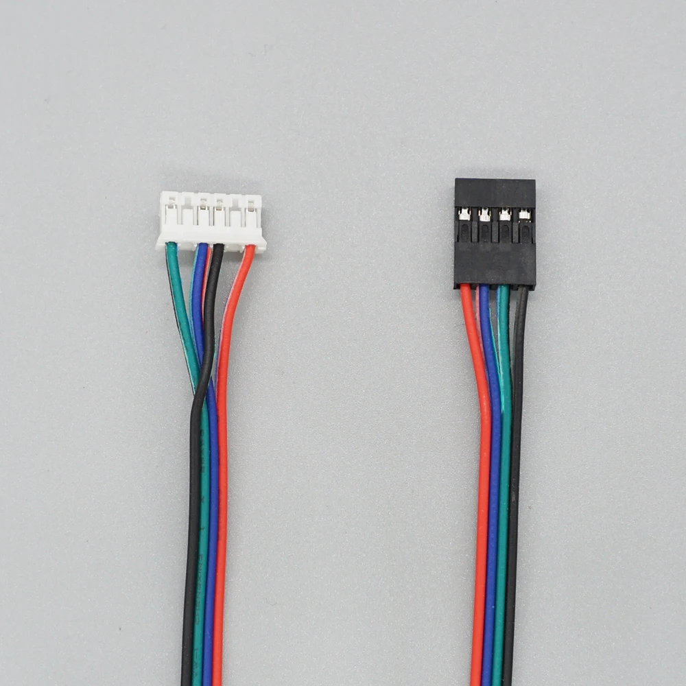 Детали для 3D-принтера, кабель шагового двигателя 1 м/2 м 2,54 4pin-XH2.0 6pin для шагового двигателя, кабельный разъем 5 шт./лот