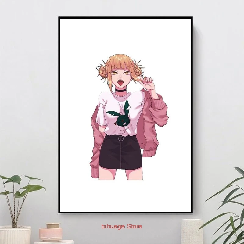 Toga Himiko My Hero Academia Home Decor Nordic Minimalist Posters and Prints Wall Art Canvas Painting for Bedroom | Дом и сад