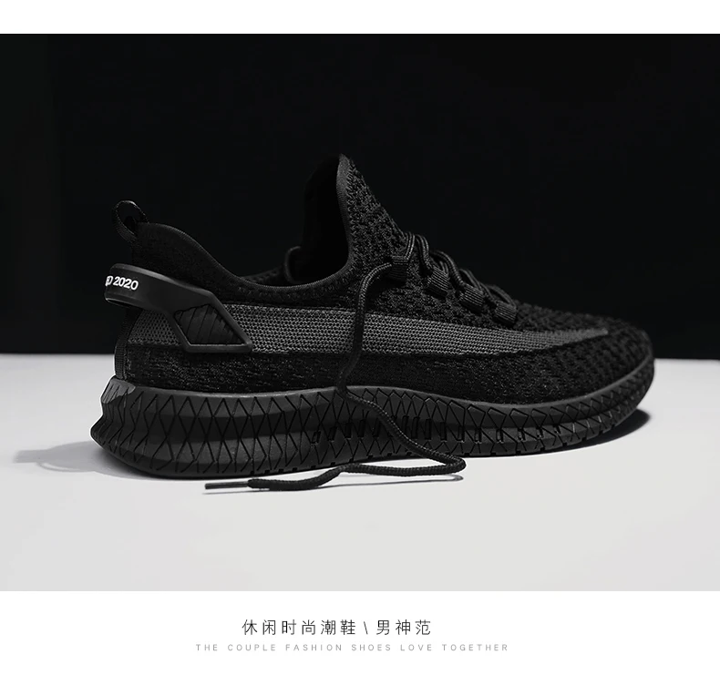 Breathable Mesh Men Sock Sneakers Outdoor Comfortable Fitness Trainers Walking Athletic Sport Tennis Shoes Tenis Masculino White