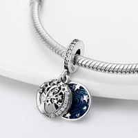 plata charms of ley 925 original fit original Pandach bracelet hot sale blue charms beads Silver Color pendant women diy jewelry 4