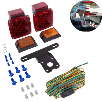 

12V Trailer LED Tail Light Truck Waterproof Reversing Light Submersible Trailer Boat Truck Tail Light Tail Wiring Kit