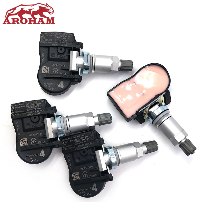 Датчик давления в шинах 4 шт. 407003VU0A 40700-3VU0A для Nissan NOTE QASHQAI TIIDA Hatchback Renault ESPACE V KOLEOS TPMS |