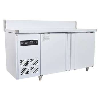 

250L Kitchen Stainless Steel Under-Counter Refrigerator Wardrobe Work Plan Commercial Refrigerator Freezer 1.5 M Leng