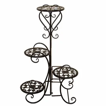 

Iron Flower Stand Floor-standing Flower Pot Rack Multi-layer Indoor And Outdoor European Living Room Balcony Green Flower Shelf
