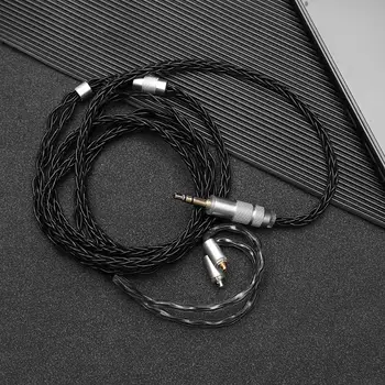 

8-core Upgraded Silver Plated Headphone Cables Good Toughness Strong Endurance 3.5mm HiFi 2Pin Earphone Plug