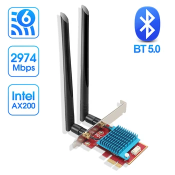 

AX200 WiFi Adapter 5 Ghz WiFi 6 Intel AX200ngw Wifi pci Antenna Wi fi Dongle Wi-Fi Bluetooth Adapter Network Card PCI Express