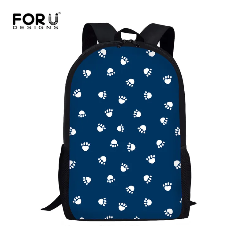 L2399C FORUDESIGNS Dog Paw школьные рюкзаки для девочек и мальчиков подростков женский рюкзак Sac Dos Femme Милая кошка текстильная сумка для детей - Цвет: L2399C