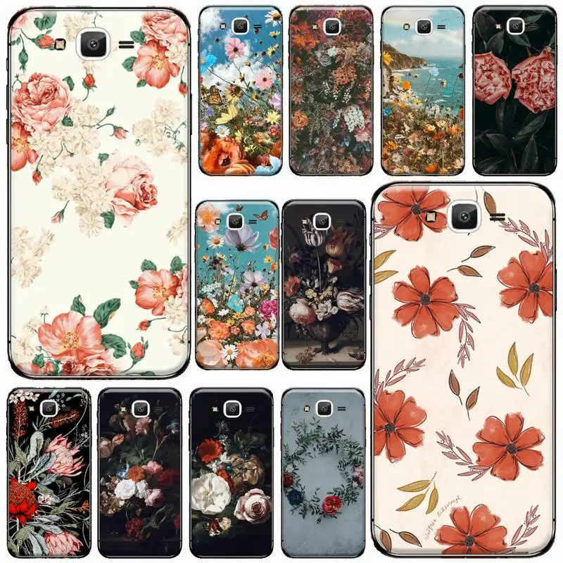 

Art classical flower Phone Case For Samsung Galaxy J2 J4 J5 J6 J7 J8 2016 2017 2018 Prime Pro plus Neo duo