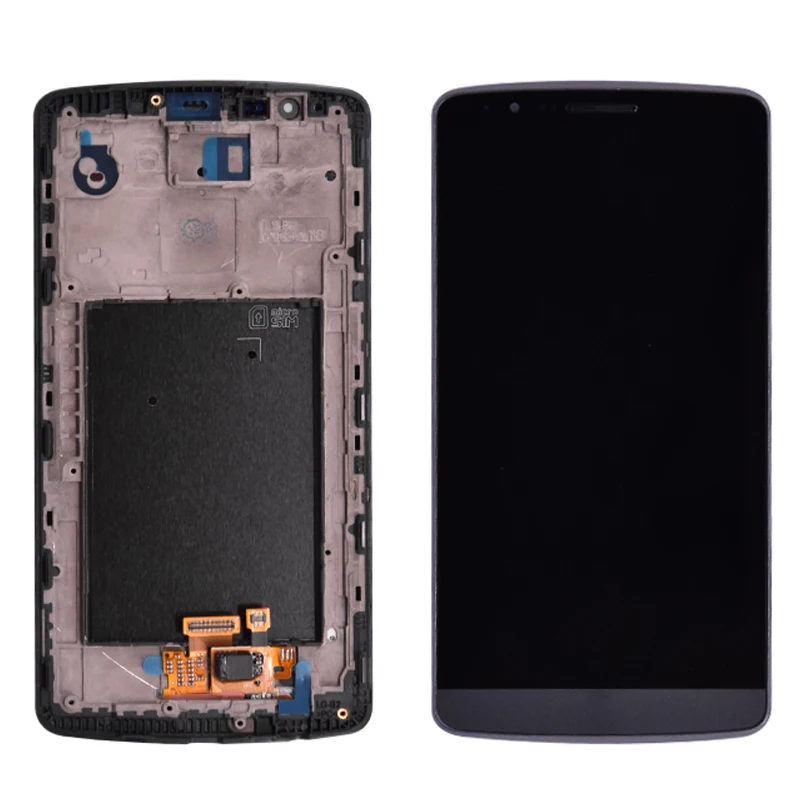 Для LG G3 lcd D850 D851 D855 ЖК-дисплей с кодирующий преобразователь сенсорного экрана в сборе с рамкой