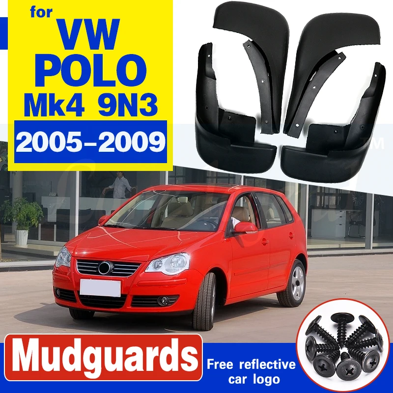 Брызговики для Volkswagen VW Polo Mk4 9N3 2005 ~ 2009 брызговики щитки от грязи автомобиля