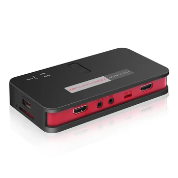 

HD Game Capture 1080P AV/Ypbpr Video Capture Recorder Box into USB Disk SD Card For Xbox360/One PS3/4 HDMI USB Capture Card Box