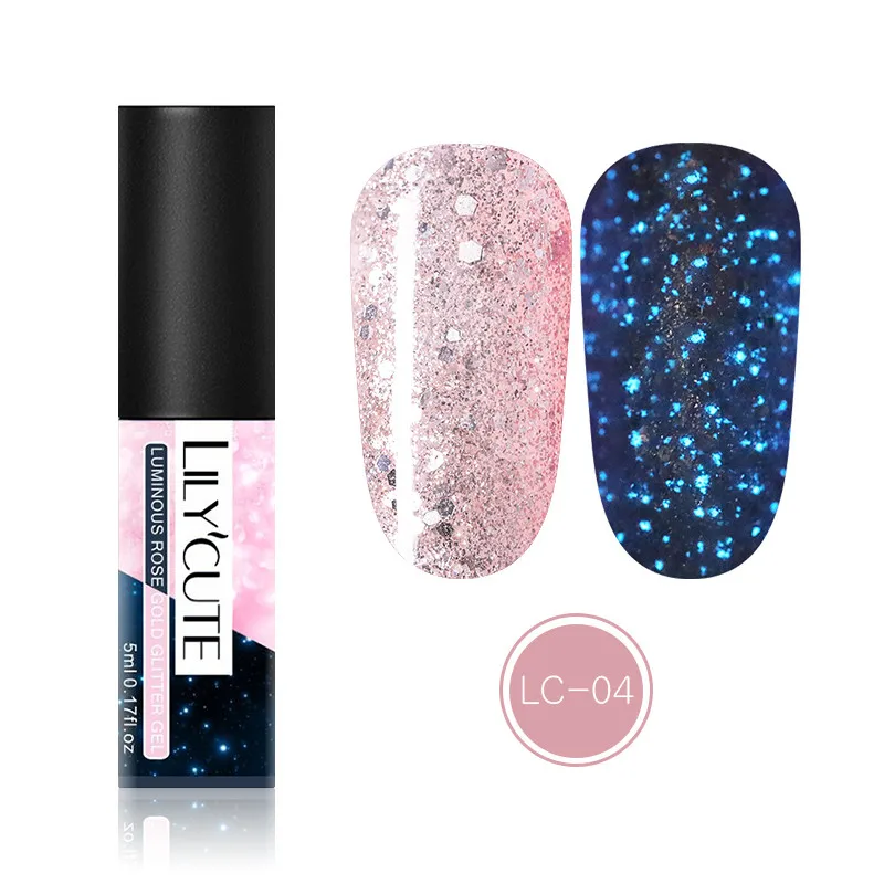 rose gold LC-04 LLYCUTE 5 мл Auroras Магнитный Гель-лак для ногтей кошачий глаз гель для нейл-арта долговечный Сияющий лазер впитывающий УФ светодиодный Гель-лак - Цвет: rose gold LC-04