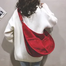 Повседневная Вельветовая женская сумка через плечо, женская сумка на плечо, Большая вместительная холщовая женская сумка-хобо, сумки, дорожные сумки, bolsa feminina