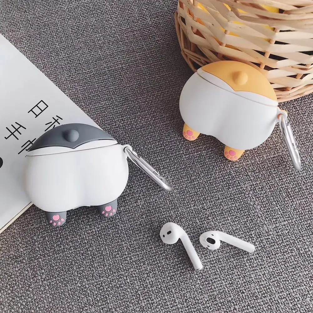 Для AirPods Pro Чехол 3D милая собака корги утка тост наушники Kawaii чехол для AirPods Pro 3 Мягкий защитный чехол с брелком