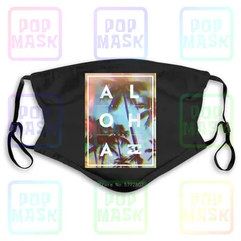

Dust Mask with Filter Billa Bong Core Fit Aloha Palm Hi Graphic Washable Reusable Mask