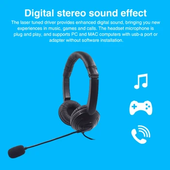 

Portable Volume Control With Microphone Wired For Computer Business Conference Noise Cancelling Office Call Center USB Headset