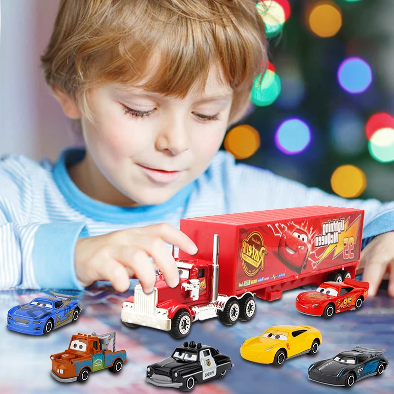 7 шт./компл. disney "тачки 3 Lightning McQueen Джексон Storm Крус Mater Мак дядя грузовик 1:55 литья под давлением металлический автомобиль модель игрушка для мальчиков